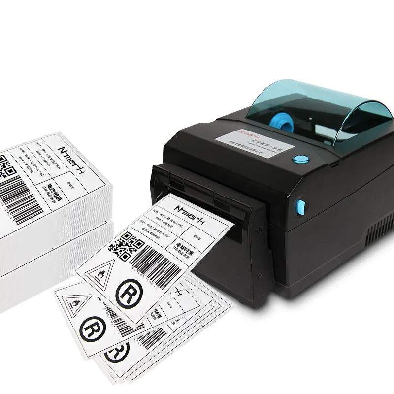 N-mark C898 طابعة ملصقات بوليصة الشحن الصينية 104 مم طابعة ملصقات الأكواد الشريطية الحرارية طباعة سريعة