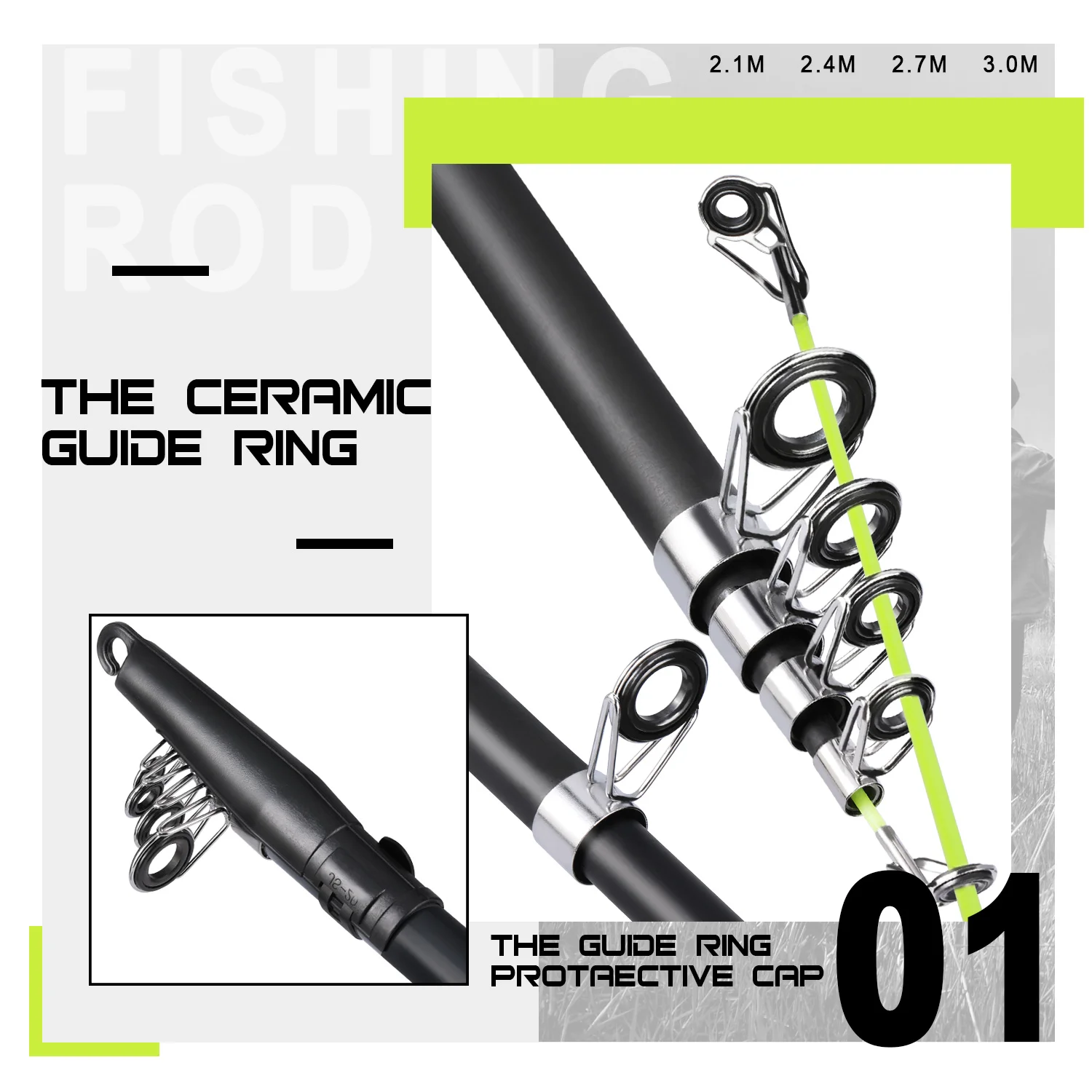 Sougayilang Carbon Fishing Rod 2.1-3.0m Telescopic Fishing Rod Baitcasting Rod Portable Leisure  Fishing Rod Saltwater Fishing