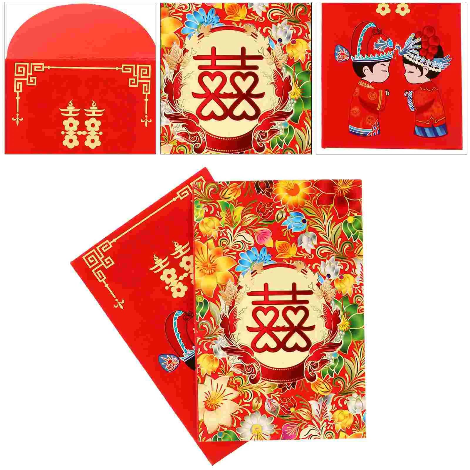 Mini Red Envelopes Practical Coin Portable Coin Pouches Festive Red Envelopes Wedding Gift Money Bags Creative Money Bags Red