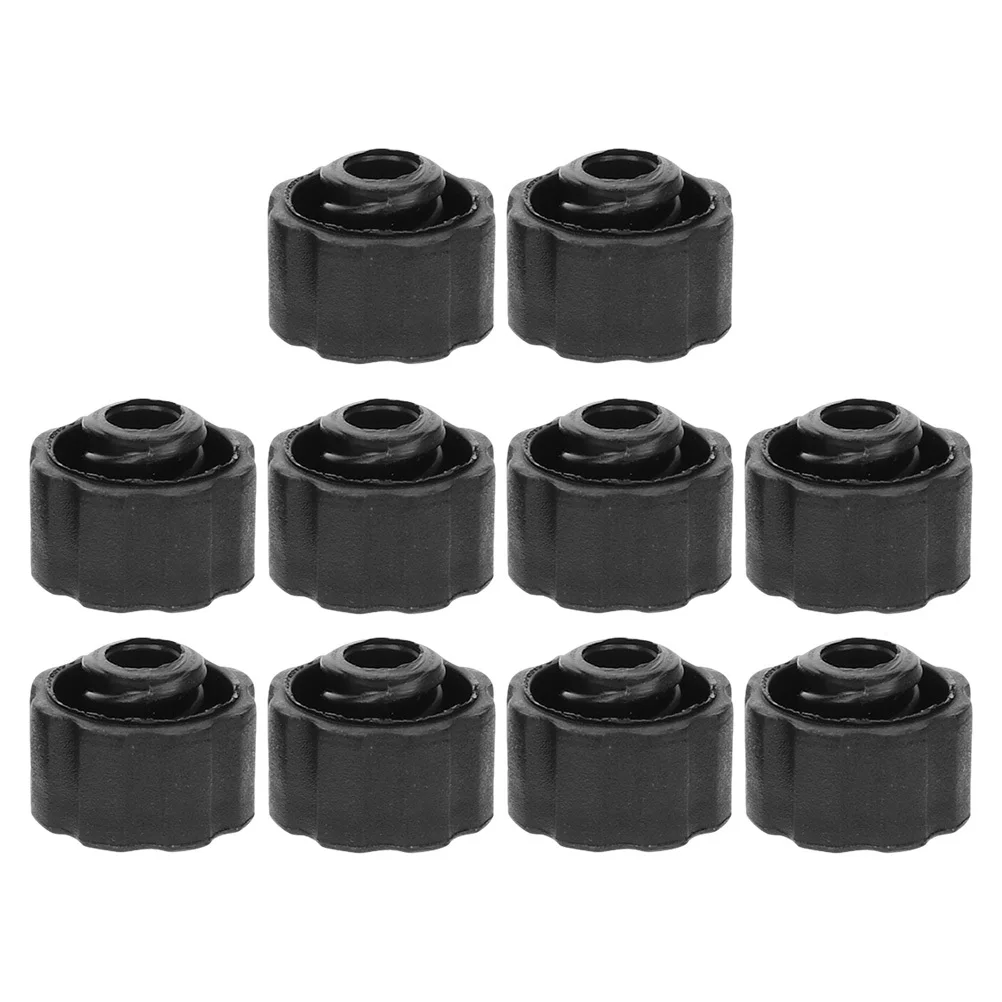 10Pcs Black Syringe Plunger Tip Cap Industrial Grade Dispensing Needle Cap for Syringe Adapter and Laboratory Supplies