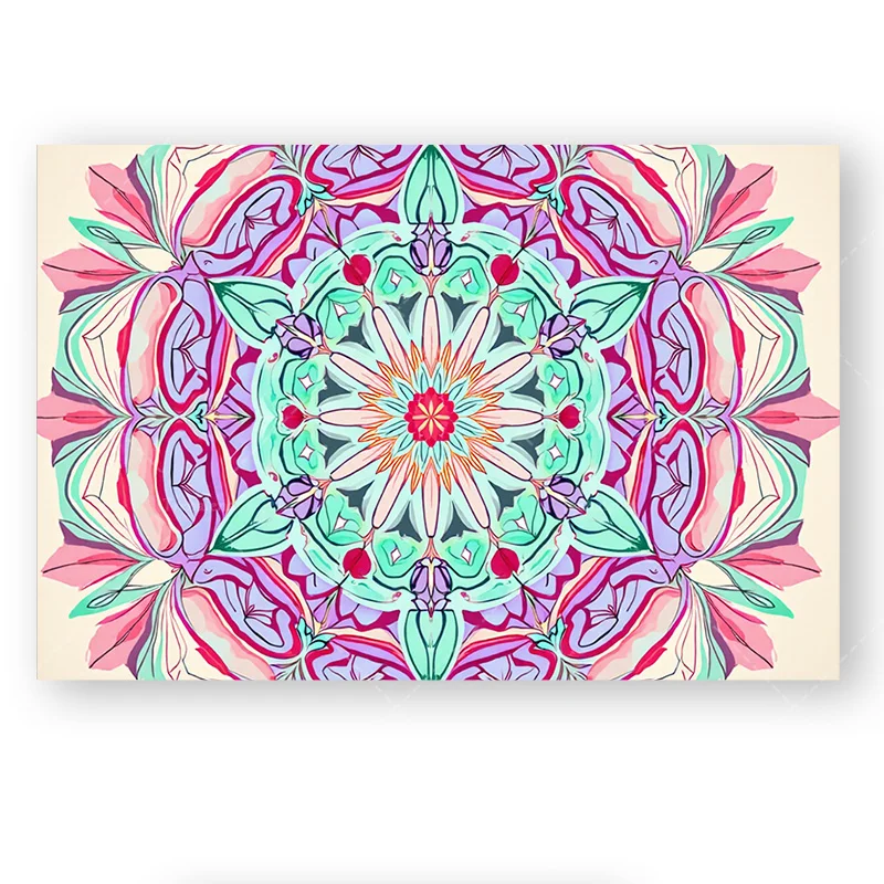 1pc Wall Tapestry Boho Floral Mandala Tapestry for Wall Decor, Bohemian Style Room Art
