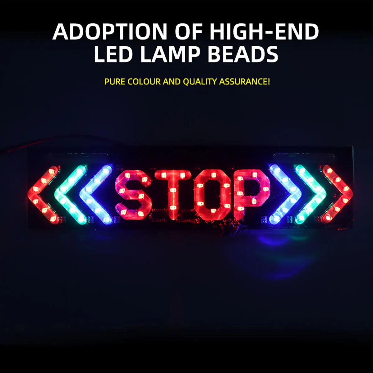 Motorcycle Stop Brake Lamp RGB Led Waterproof Turn Signal Rear Tail Lamp License Plate DRL Running Light STOP Turn Taillight Pan