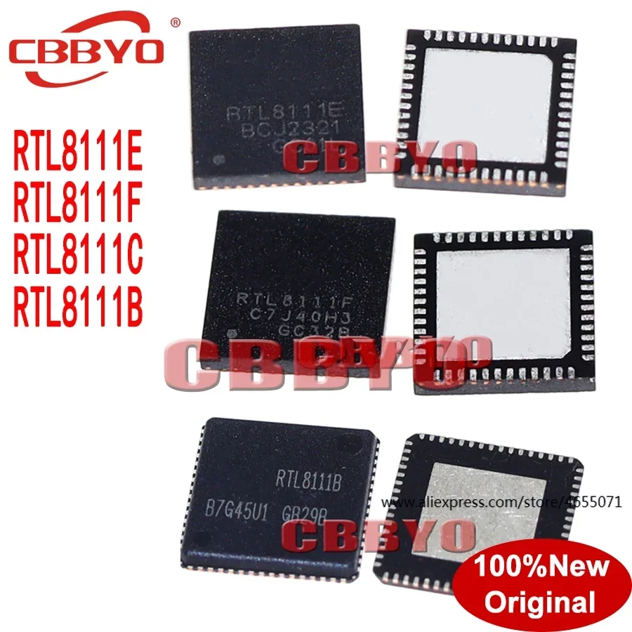 (2piece)100% New RTL8111E RTL8111F RTL8111C RTL8111B QFN-48 QFN-64 Chipset