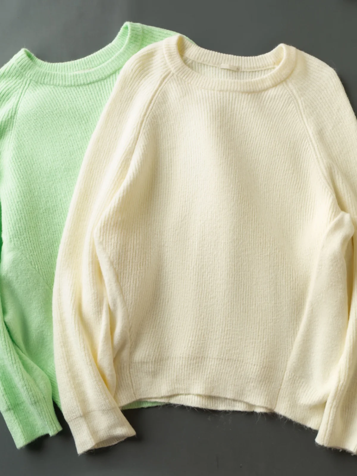 

Faionable Pure Color Long Sve round Ne Knitwear Spring Autumn Korean Sle Fre Youthful Versatile Color Sweater