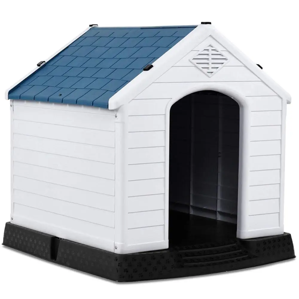 

Dog House For Medium Dogs, Waterproof Plastic Dog Houses With Air Vents And Elevated Floor, Easy To Assemble, Outdoor Cat House