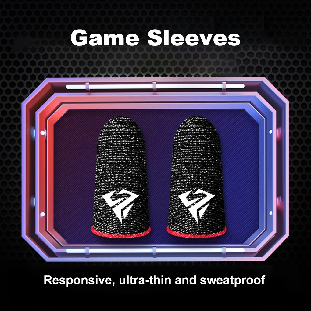 2pcs Mobile Game Fingertip Gloves For PUBG Gamer Sweatproof Anti-slip Touch Screen Finger Sleeve Breathable Gaming Finger Cover