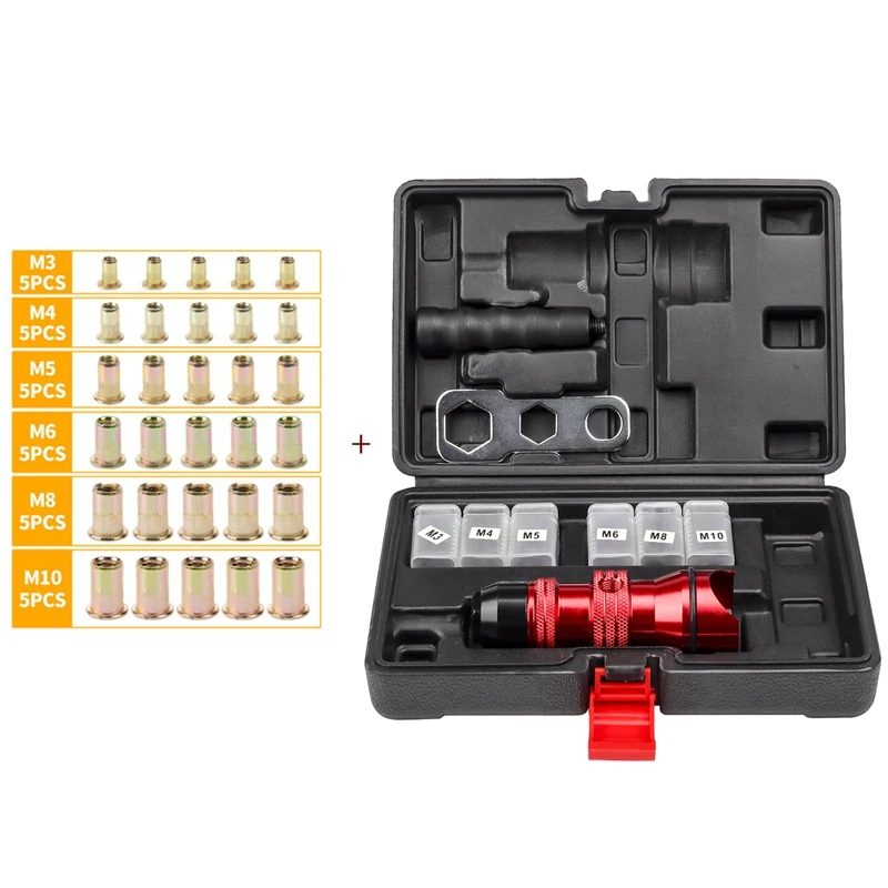 Herramienta eléctrica de remachado, adaptador de tuerca de remache, M3, M4, M5, M8, M10, herramienta Manual