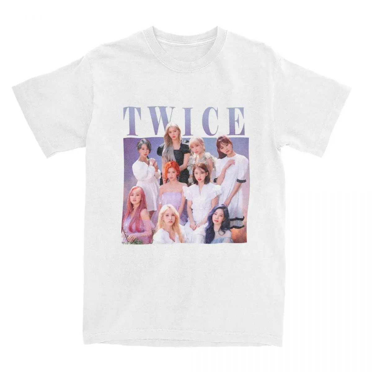 Zweimal kpop Männer T-Shirt Momo Nayeon Sana Jihyo Freizeit T-Shirts Kurzarm Rundhals T-Shirt Baumwolle bedruckte Tops