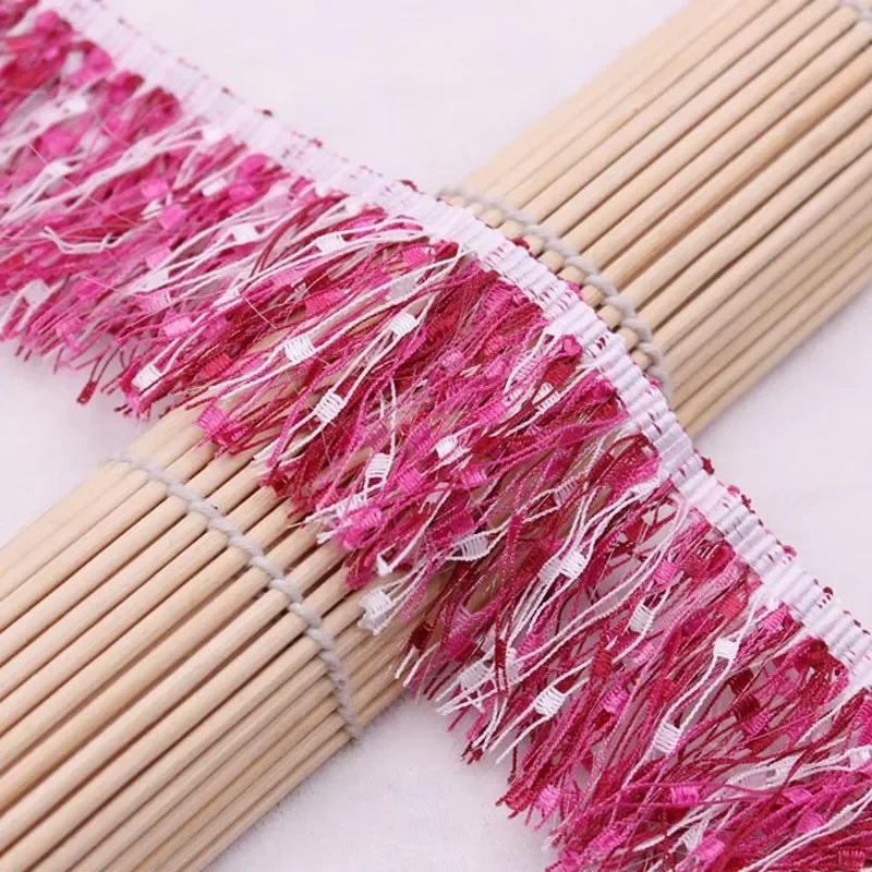 1 Yard Spitzenband, Seidenquasten, Fransenbesatz, Quasten zum Nähen für Schmuck, DIY-Bekleidung, Stoffzubehör, Quasten, Handwerkszubehör – Detail 3