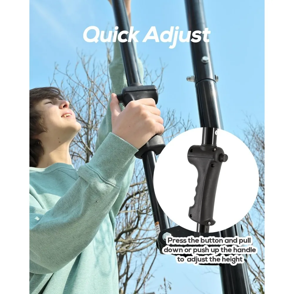 Портативная система баскетбольного кольца с регулируемой высотой 4–8,5 футов, 33 небьющиеся щитки для детей, идеальное спортивное оборудование на открытом воздухе