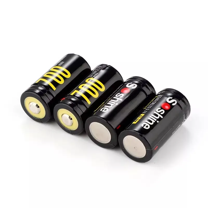 Soshine แบตเตอรี่ลิเธียม CR123 3.7V 700 mAh ชาร์จไฟได้และที่ชาร์จ S5ลิเธียม