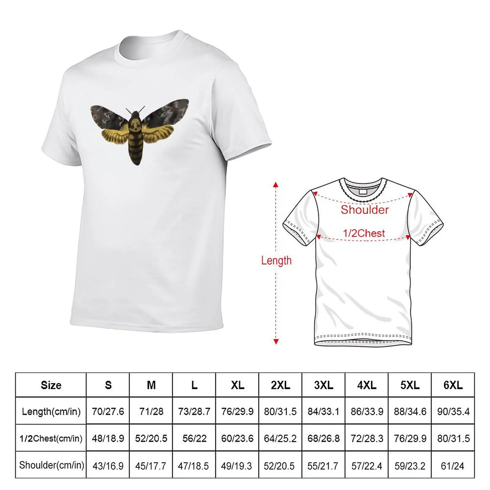 Skull Hawkmoth T-Shirt rapper graphic tees topping men clothes