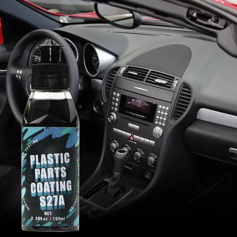 Car Plastic Restorer Coating Agent Auto Plastic Rubber Exterior Repair Clean Refresh Restoration Agent Seal Brighten Detailing