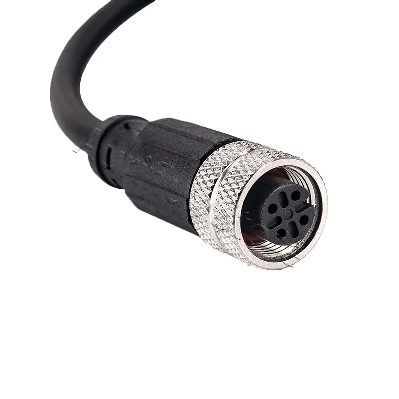 M12 الاستشعار موصل كابل الطيران-ذكر/أنثى 4/5/8 دبوس 1 متر/2 متر/5 متر مقبس الطيران كابل كهربائي مقاوم للماء