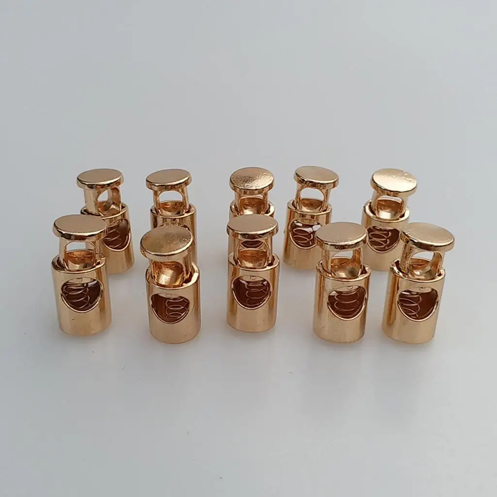 Secure Metal Spring Toggle Cord End Lock Paracord Buckle Clamp for Backpacks Shoelaces Luggage