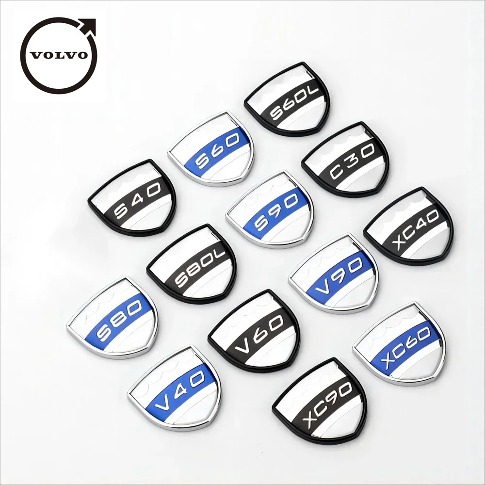 Applicable to Volvo S60S9XC60XC90 car badge shield car body decoration side label Swedish car logo zinc alloy shield sticker.