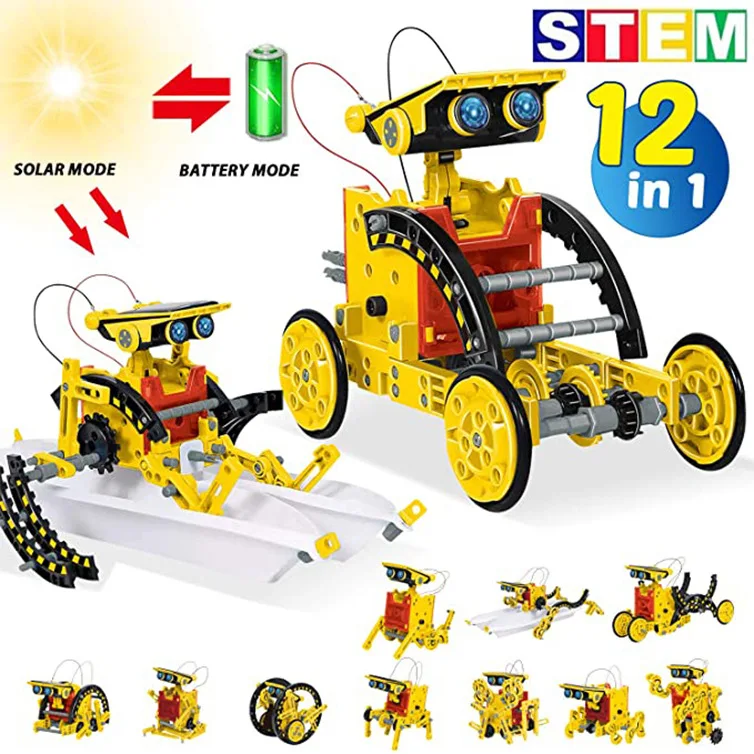 12 In 1 Solar Robot Kits Toys High-Tech Science Puzzle Toy For Boys Development Ducational Kits Children Educational brinquedos