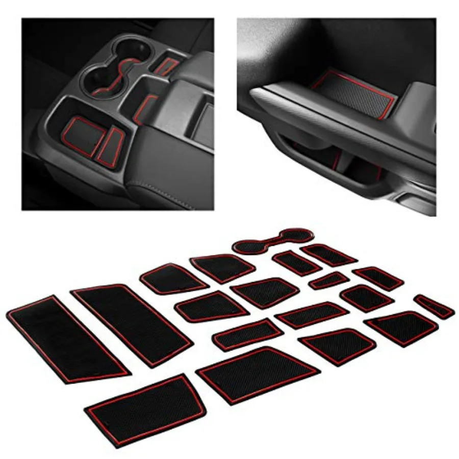 

fits Chevy Silverado 1500 Accessories and GMC Sierra 2014-2022 Premium Custom Interior Nonslip AntiDust Cup Holder InsertConsol