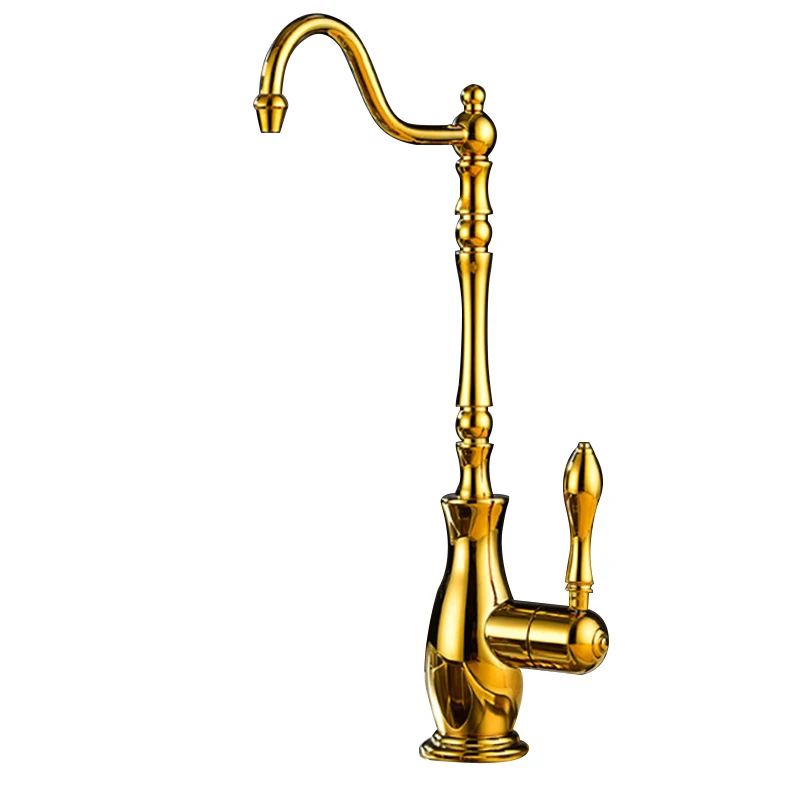 

Deck Mount Kitchen Hot and Cold Sink Tap Mixer , Antique Design Single Handle Solid Brass Filter Faucet for Pure Water