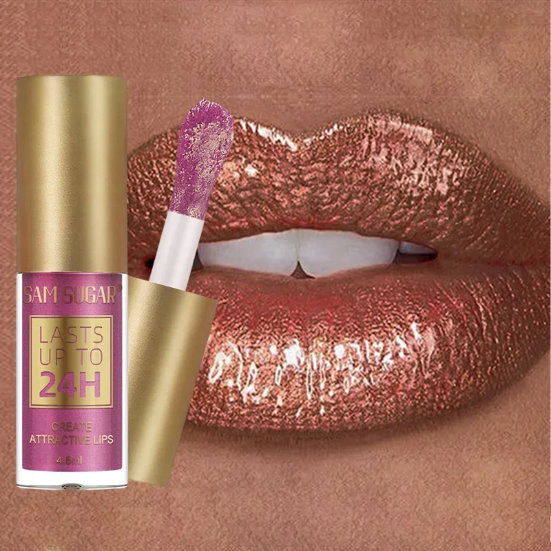 6-kleuren glitter lipglazuur waterdichte diamant glans lipgloss sprankelende vloeibare lippenstift langdurige lipmake-up voor vrouwen