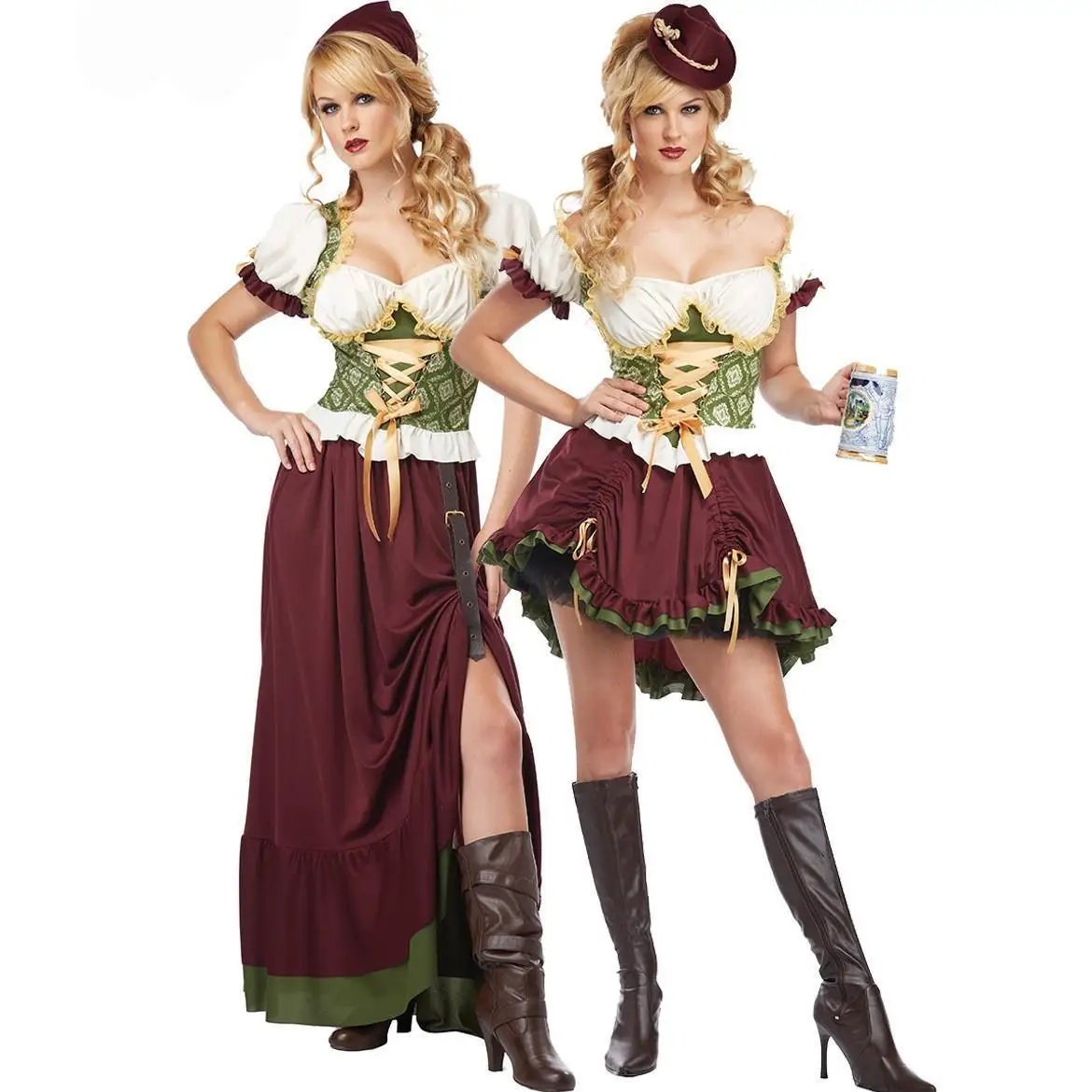 زي أوكتوبرفست للنساء، زي الهالوين بطراز ميونخ للبيرة، فستان أنيق للسيدات من مادة البولي يوريثين، فستان سهرة للكاريوكي #1