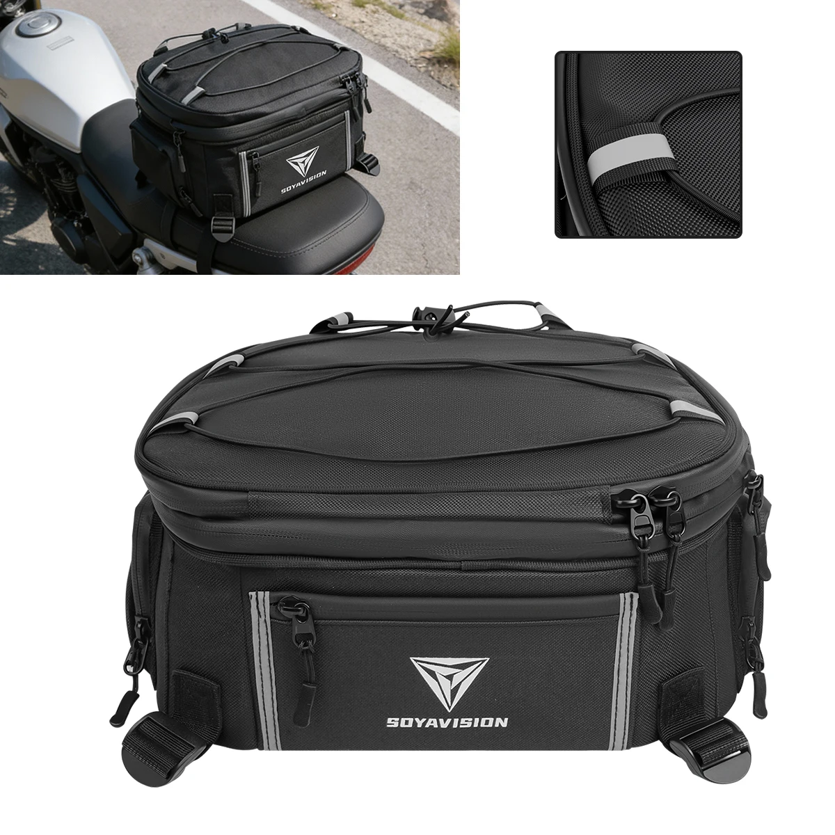 

Motorcycle Waterproof Tail Bag Multi-functional Durable Rear Seat Bag High Capacity For BMW R1300GS R1300 R 1300 GS 2023-2025