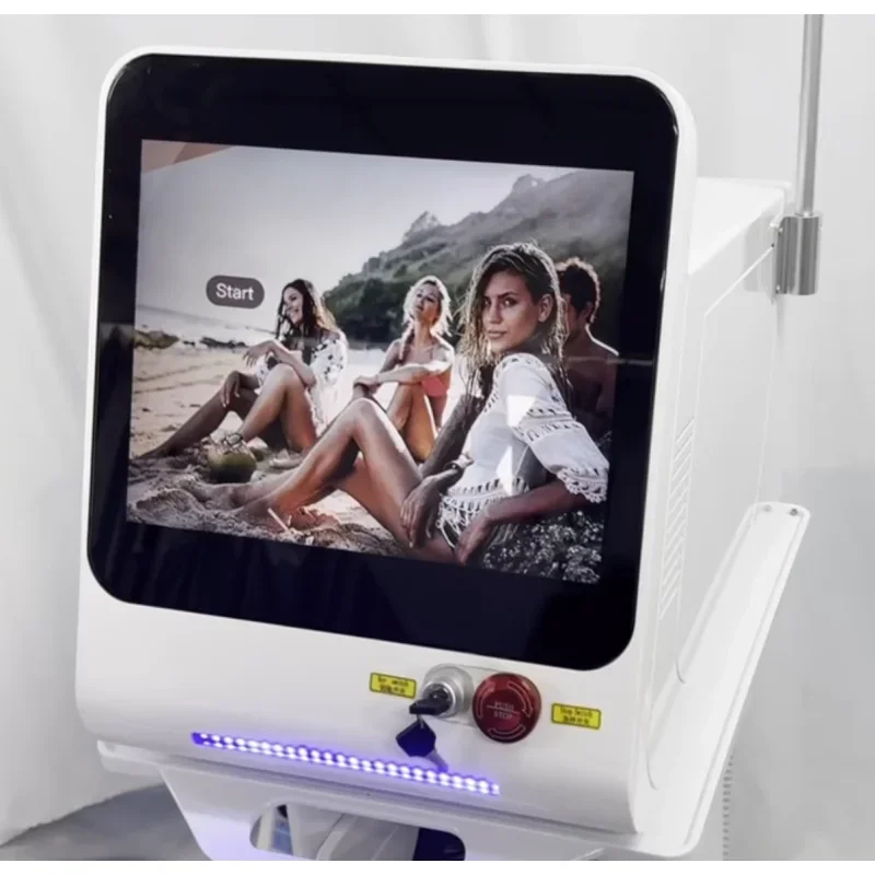 808nm 755nm 1064nm أشباه الموصلات آلة إزالة الشعر بالليزر إزالة الشعر الدائم تبريد رئيس إزالة الشعر بالليزر غير مؤلم ديفي #2