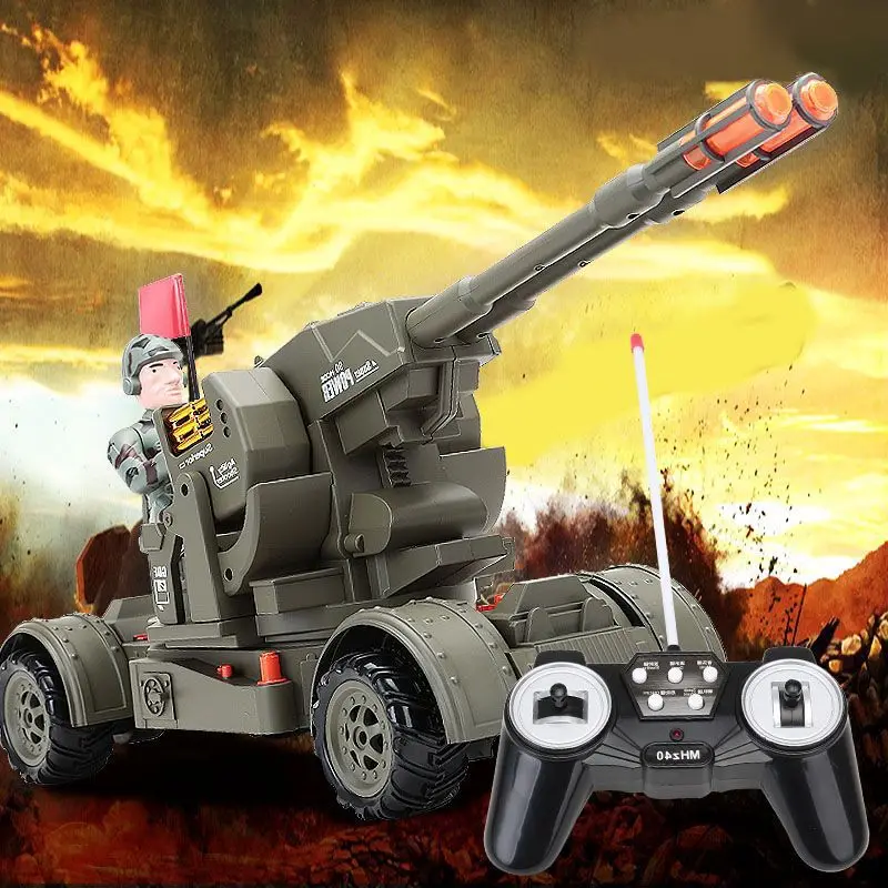 Oversized Remote Control Tank Model Can Fire Remote Control Cannon Car Boy Gift Box For Children'S Birthday Gift