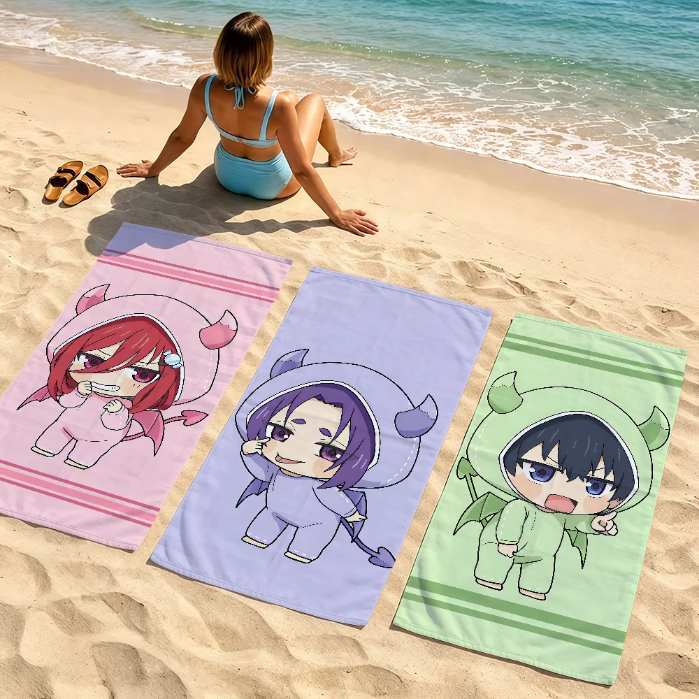 Chibi Cute Demon Itoshi Sae Isagi Yoichi Blue L-lock Soft Beach Towels Trip Swim Pool Bathing Towel Gym Home Decor Gift Holiday