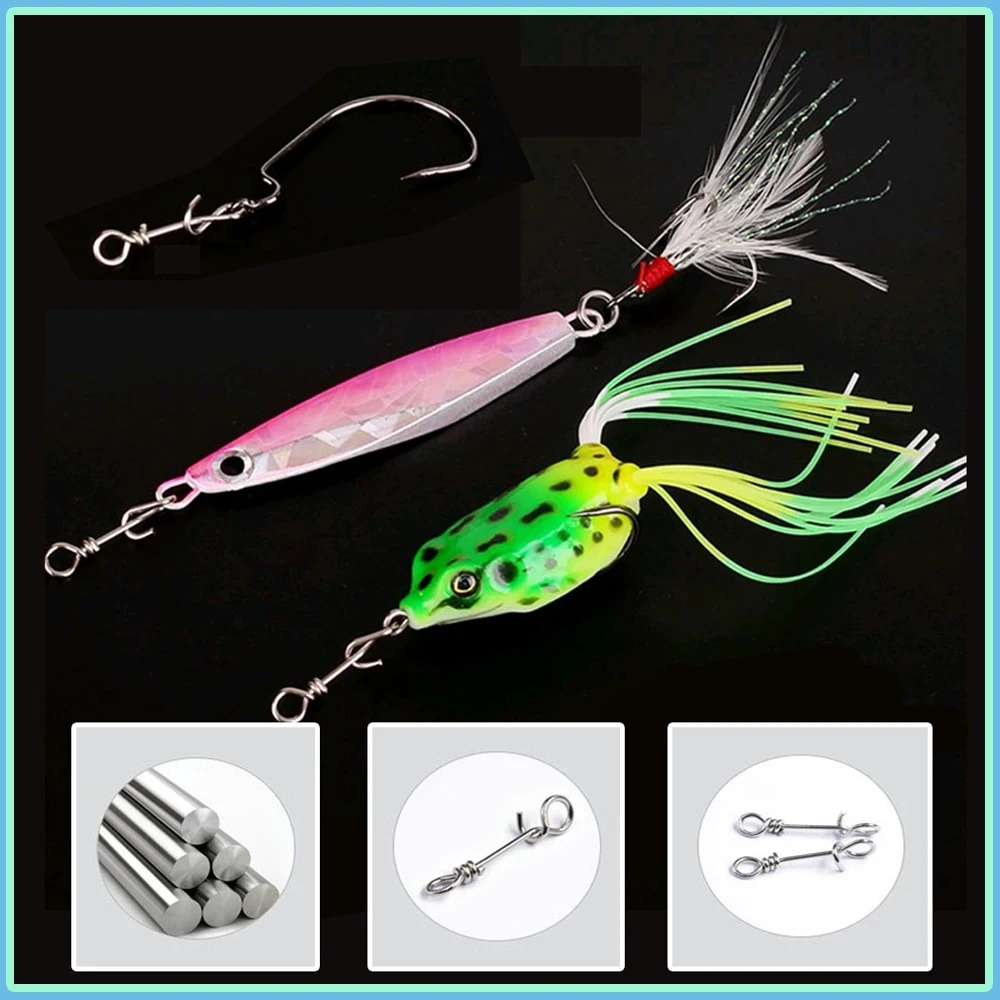 

100pcs Stainless Steel Fishing Fast Lock Clips Connector Saltwater Fishing Swivel Pin Link Snap Fishing Tackle Tool Accessories