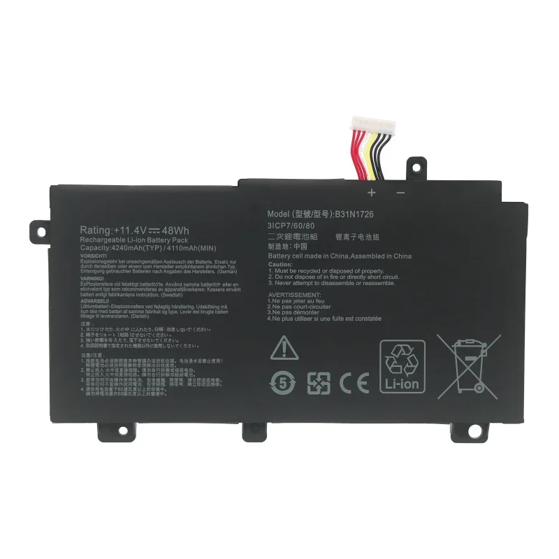 B31N1726 laptop battery for Asus fx504gd fx504gm fx80gd fx80gm fx86fm fx86fe fx504ge fx505 tuf565gd tuf554g zx80ge