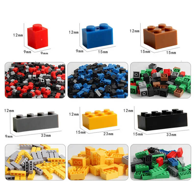 Blocos de Construção Criativos Bulk Sets para Crianças, Classic City Bricks, Montagem de Brinquedos Educativos, DIY, Novo, Quente, 500,1000 Pcs, 2023