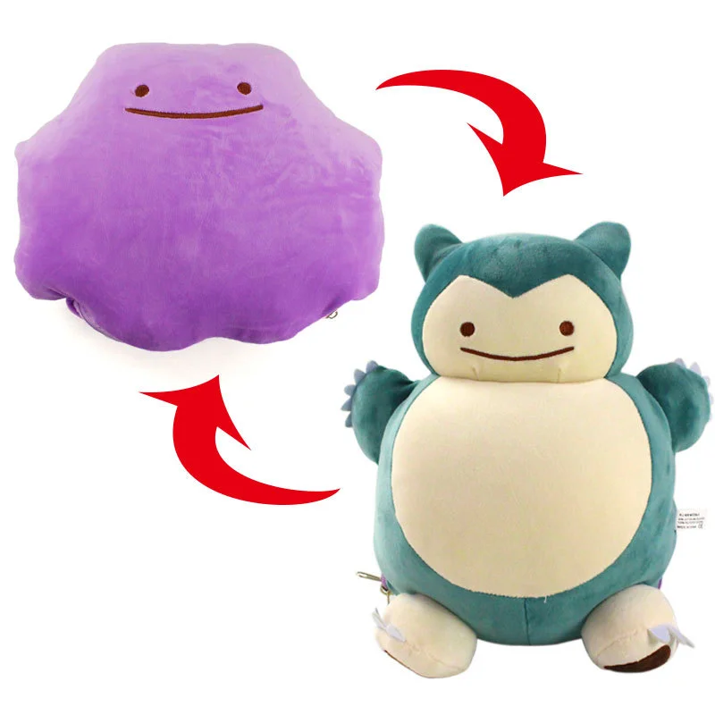 

Pokemon Plush Ditto Snorlax Charmander Bulbasaur Gengar Eevee Squirtle Soft Anime Peluche Pillow Toy Doll for Kids Birthday Gift