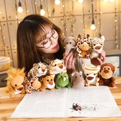 12cm Elephant Monkey Leopard Plush Toy Jungle Series Cartoon Plush Stuffed Animals Toys for Kids Pendant Keychain Children Gifts
