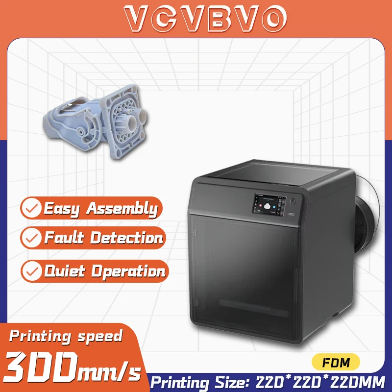 

3D Printer For Adults/Ultra-quiet/FDM/Extruder Auto Load Filament/Touch Screen Dual Z axis/Print Size 220*220*220