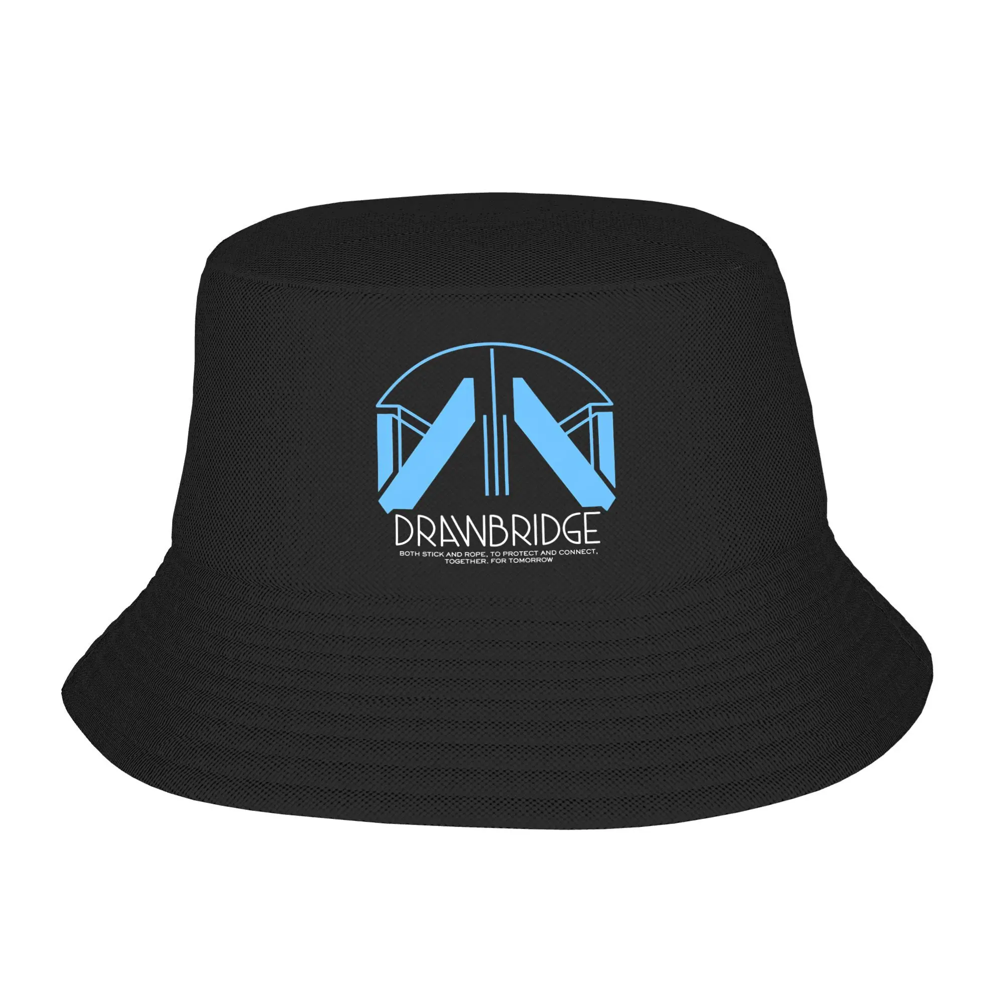 للجنسين Drawbridge شعار الموت تجديل قبعة بحافة طوي صياد القبعات الصيف موضة السفر المشي لمسافات طويلة قبعات الرسم قبعة الشمس