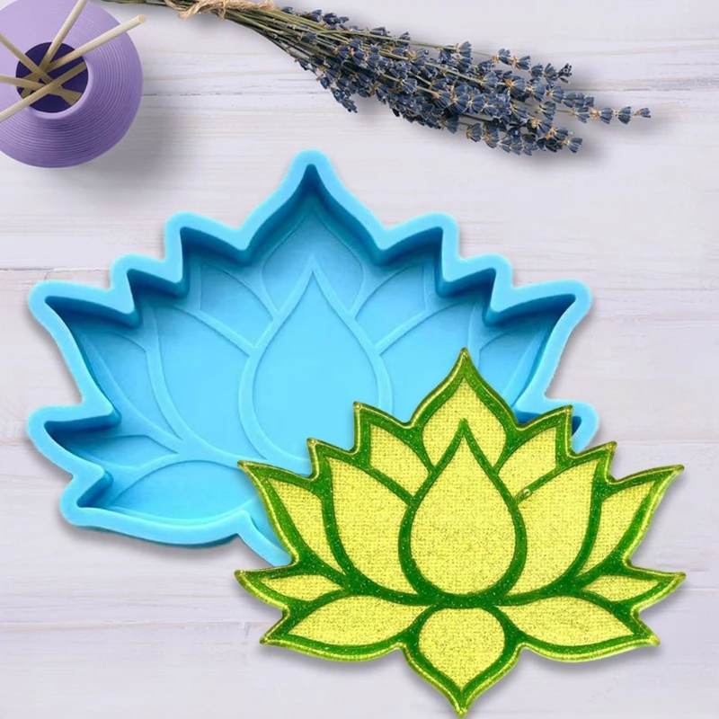 DIY Crafts Cup Mat Silicone Mould Decorations Making Tools Lotus Flower Coaster Epoxy Resin Mold Dropship