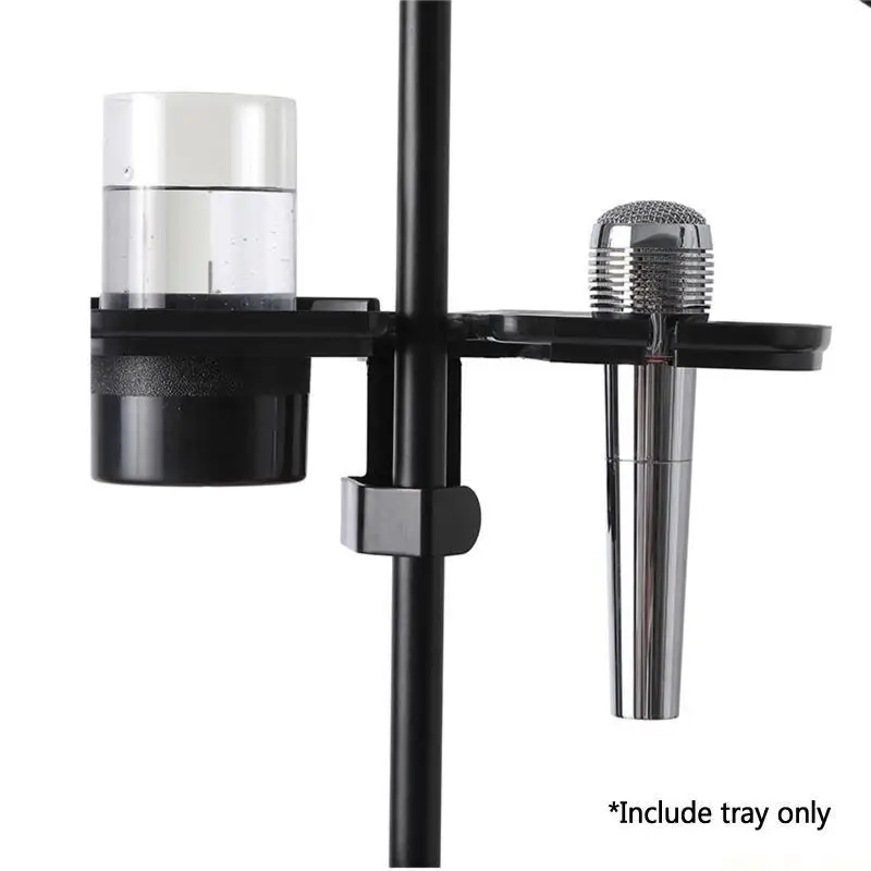 

M5TD 30x20cm Sound Card Tray Live Broadcast Microphone Rack Stand with Cup Holder for Stage Office Live Streaming