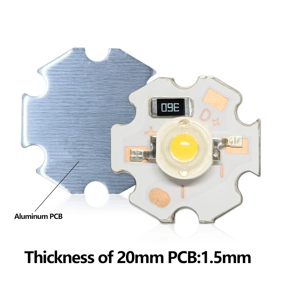 10 قطعة 3 فولت 5 فولت 12 فولت 1 واط 3 واط عالية الطاقة LED الباردة الأبيض الخرز الأحمر الأخضر الأزرق UV الطيف الكامل بطارية ضوء لوحة دوائر كهربائية مع 20 مللي متر PCB #5
