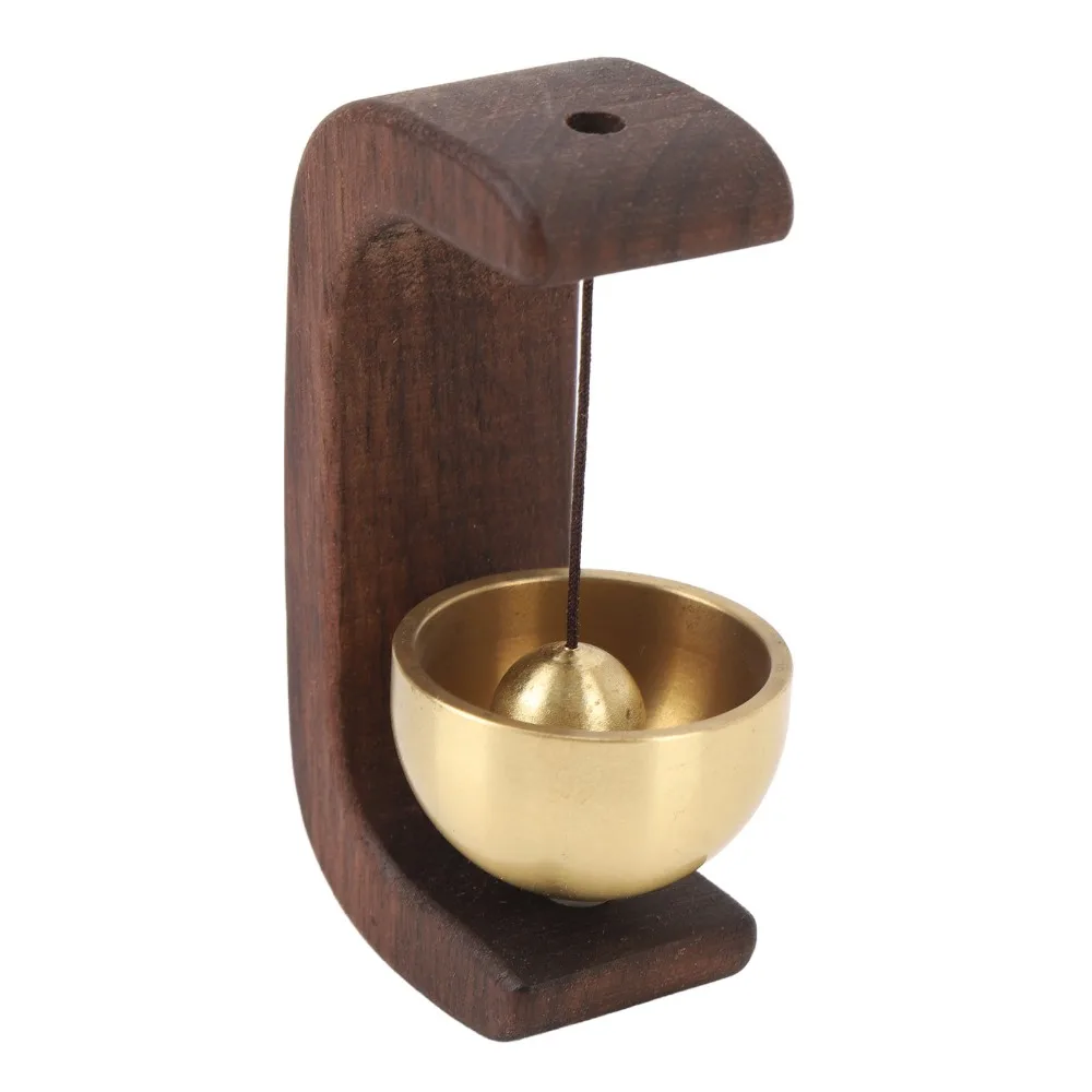 2pcs Decorative Self-Adhesive Wooden Doorbell C-Shape Design Wood Chime Shopkeepers Bell Hanging Door Bell For Home Garden