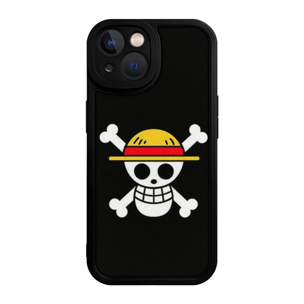 Phone Case For iPhone 15 Pro Max Silicone Shell One Piece Luffy Skull