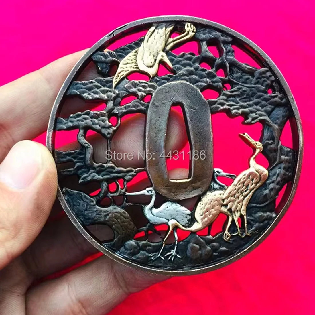 Набор кранов Guard Tsuba Fuchi Kashira Menuki DIY фитинги для японского меча Катана Wakizashi медный аксессуар ﻿