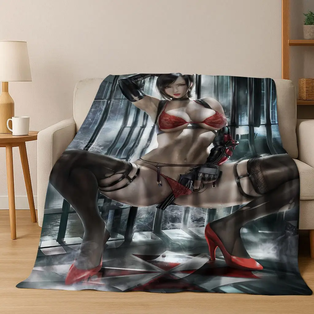 

HD Beauty Sexy Girl Lace Lady Cartoon Anime Characte Art Flannel Blanket,Cozy Soft Throw Blanket for Home Bedroom Bed Sofa Cover