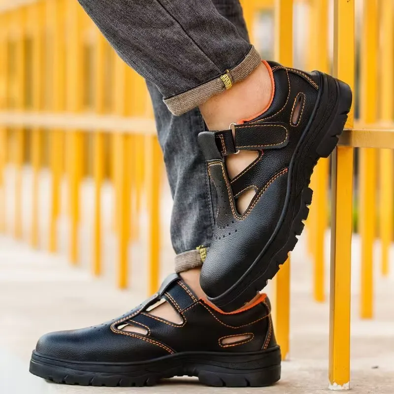 Sandalias Calzado Trabajo Verano Moda Para Hombre, Puntera De