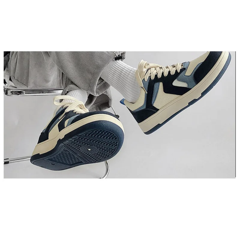 2023 Men's Vulcanized Shoes Fashion Platform Shoes Outdoor Casual Sneakers Men Street Skate Shoe Lace-up Shoes Zapatillas Hombre