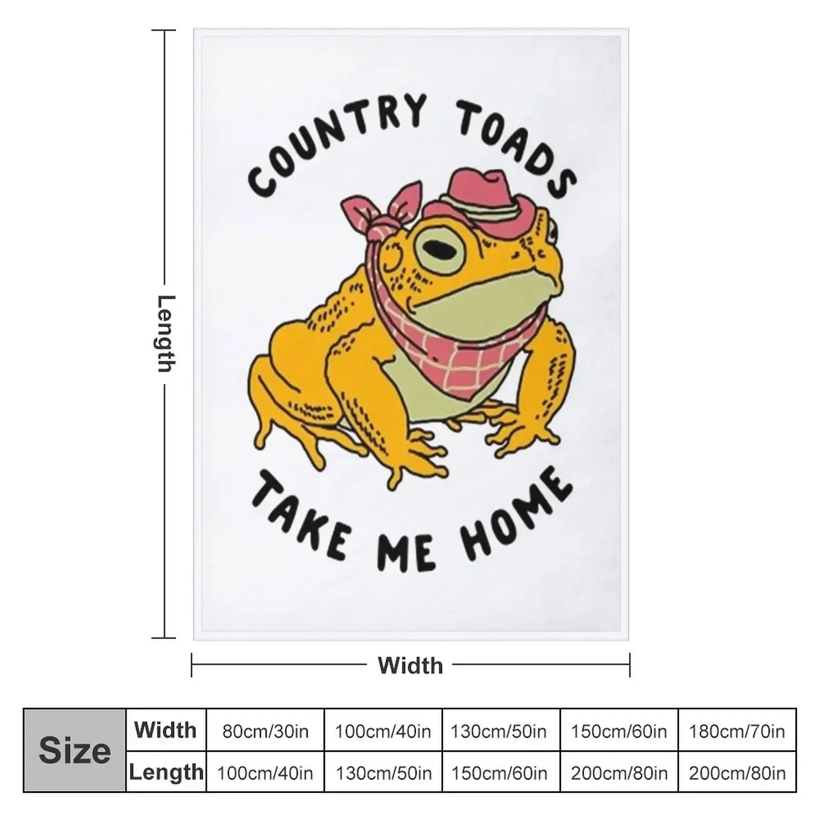 COUNTRY TOADS TAKE ME HOME Throw Blanket For Sofa Thin Decorative Throw Blankets