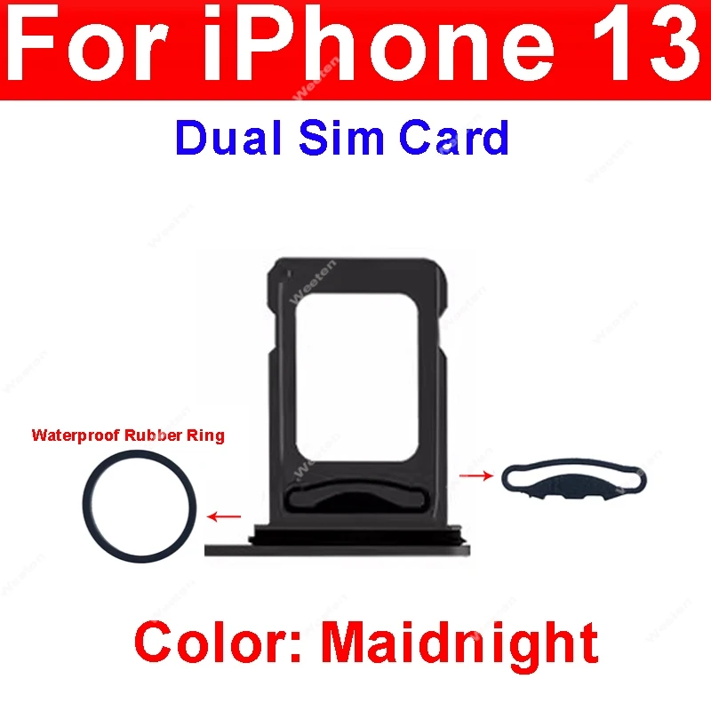 For Iphone 13 SIM Card Tray Dual Single SIM Card Holder SIM Card Reader Slot Replacement