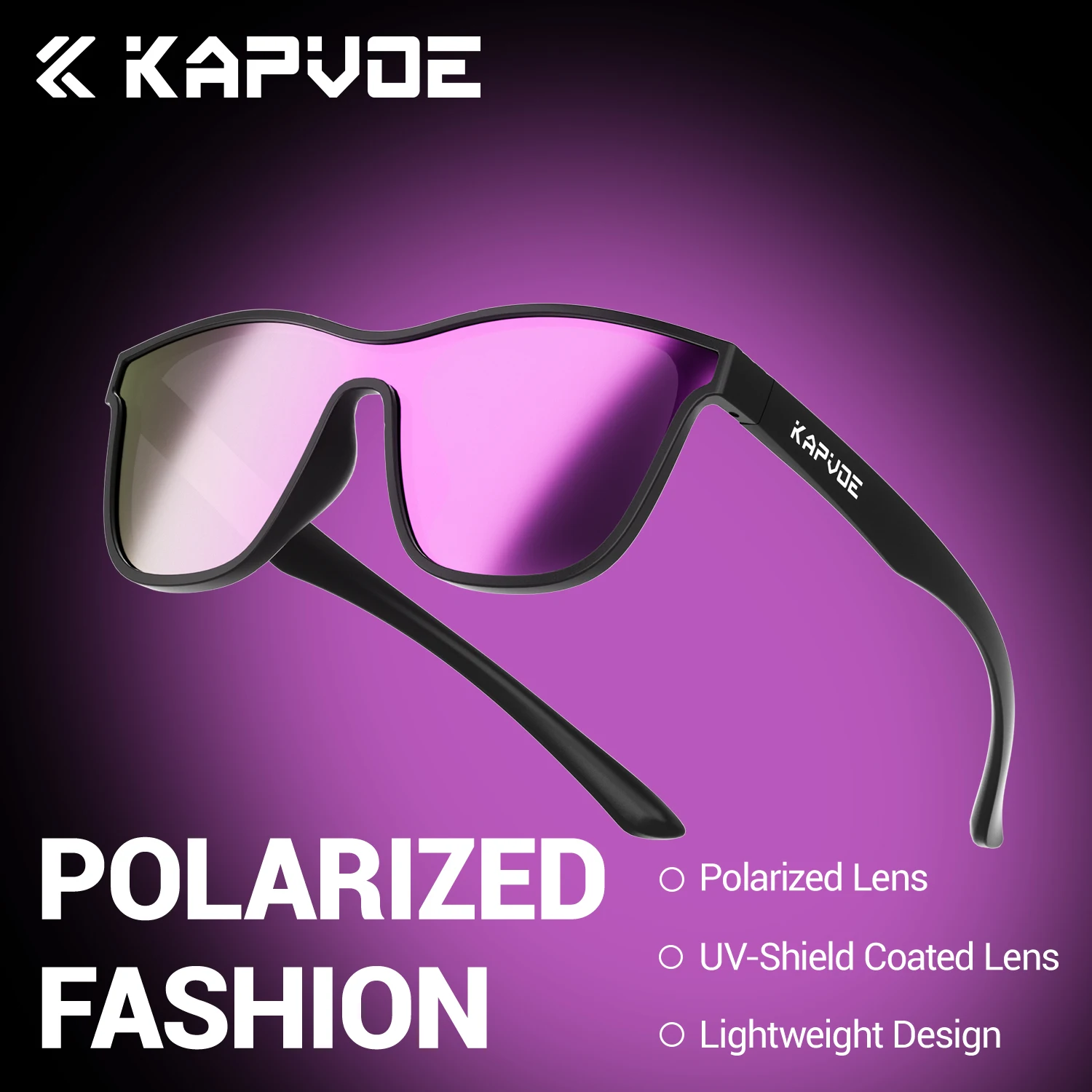 

KAPVOE UV400 Polarized Sunglasses Outdoor Sports Cycling Glasses Ideal for Fishing Running and Picnics Stylish Driving Glasses