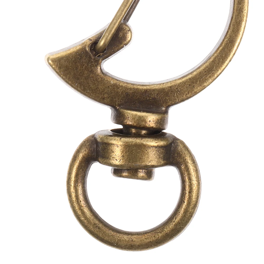 

15pcs Keychain Ornaments Clasps Zinc Alloy Small Clip Ring Diy Supplies Vintage Color Craft Projects Daily Needs Bags Pendant