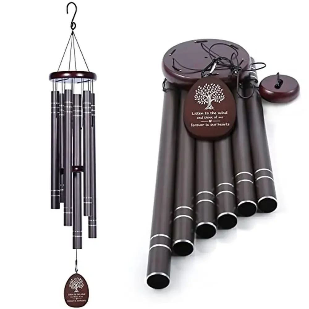 

Large 42" Deep Tone Wind Chimes Outdoor Decor Memorial Sympathy Gift Hand-Tuned Aluminum Tubes Pentatonic Scale Clear Melodious